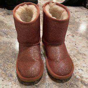 UGG Pink Glitter Boots Size 12